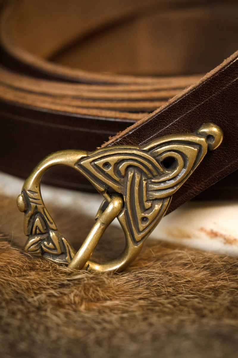 Vikingebælte fra 800-tallet, 165 cm, brun