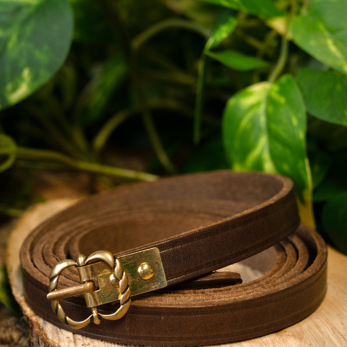 Medieval belt Neville, 150 cm, brown