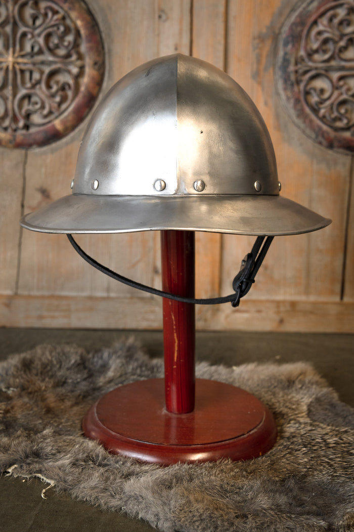 14th–15th century kettle hat, polished, 1–1.2 mm