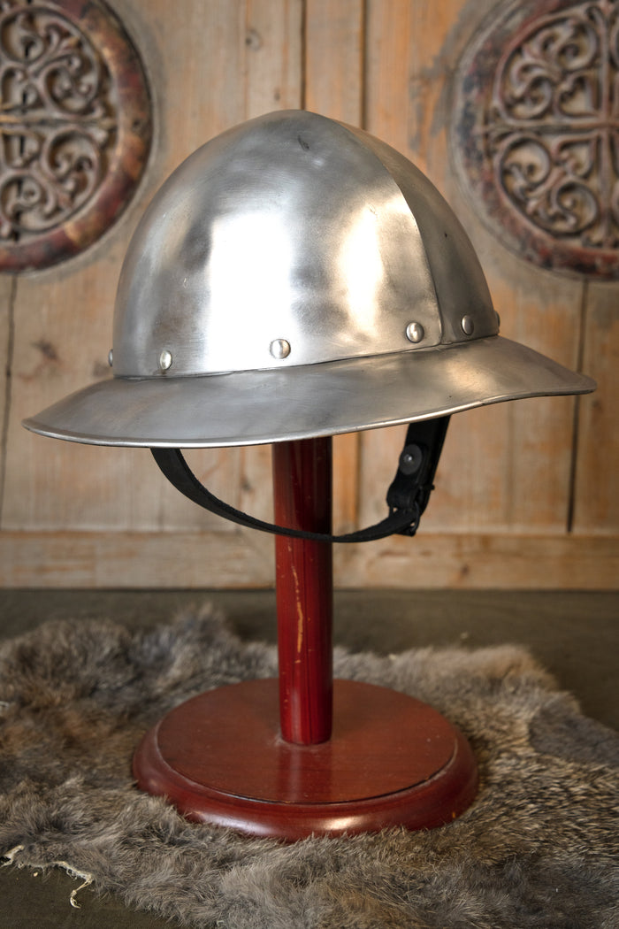 14th–15th century kettle hat, polished, 1–1.2 mm