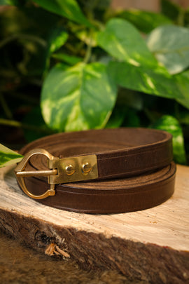 14th-15th century belt Beaufort, 151 cm, brown