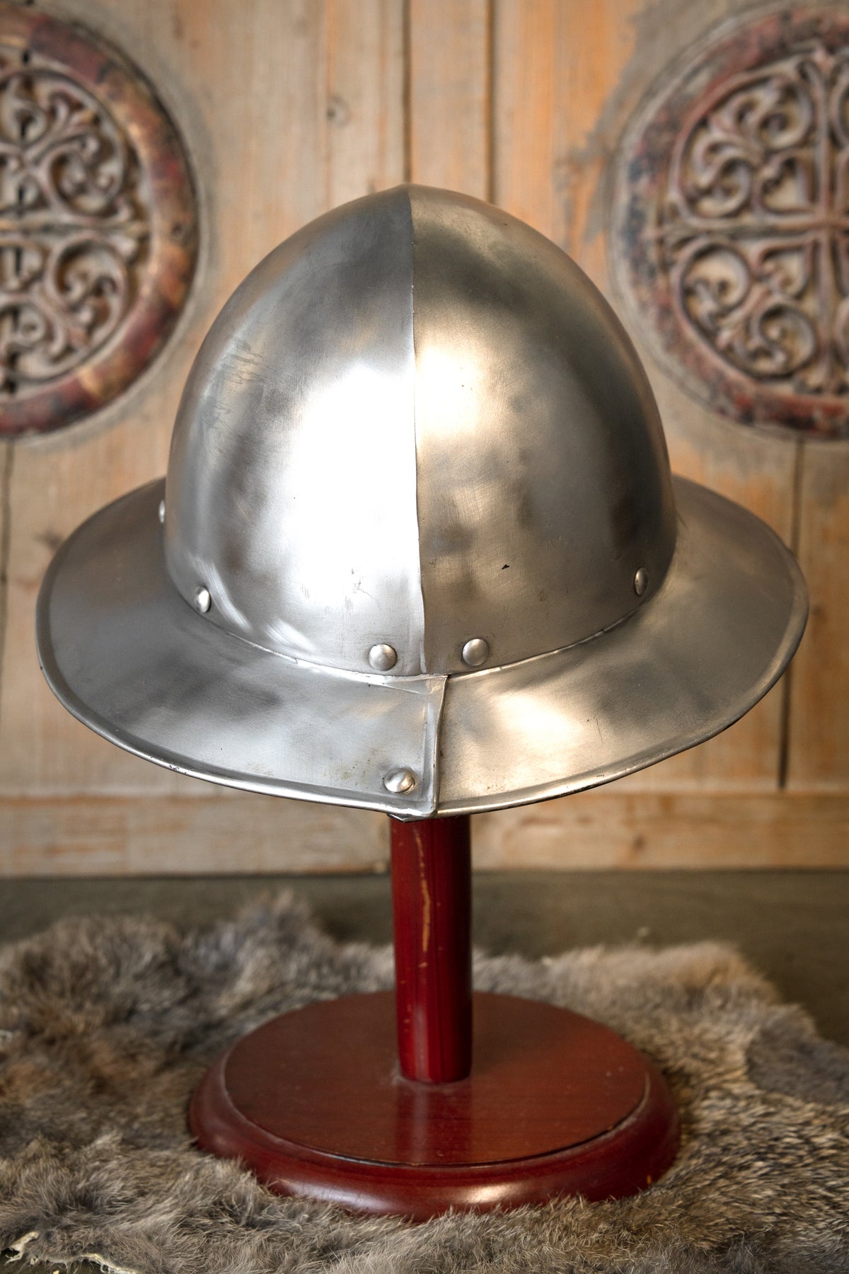 14th–15th century kettle hat, polished, 1–1.2 mm