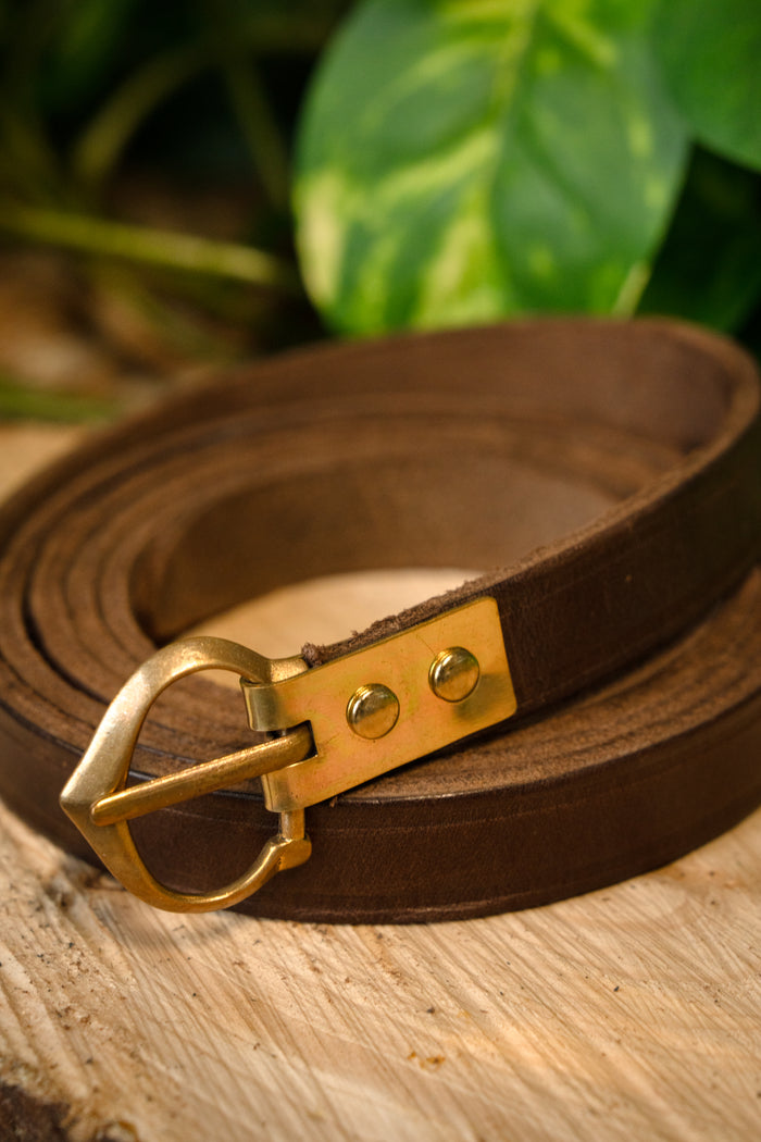14th-15th century belt Beaufort, 151 cm, brown