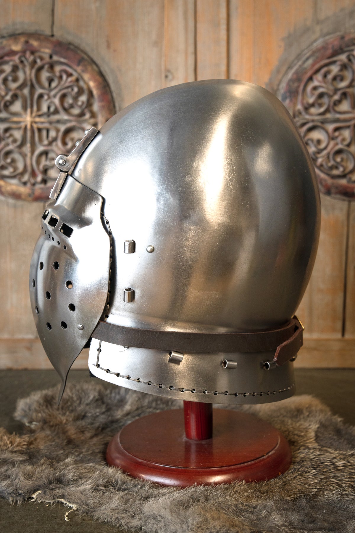14th century klappvisier bascinet, 1.6 mm