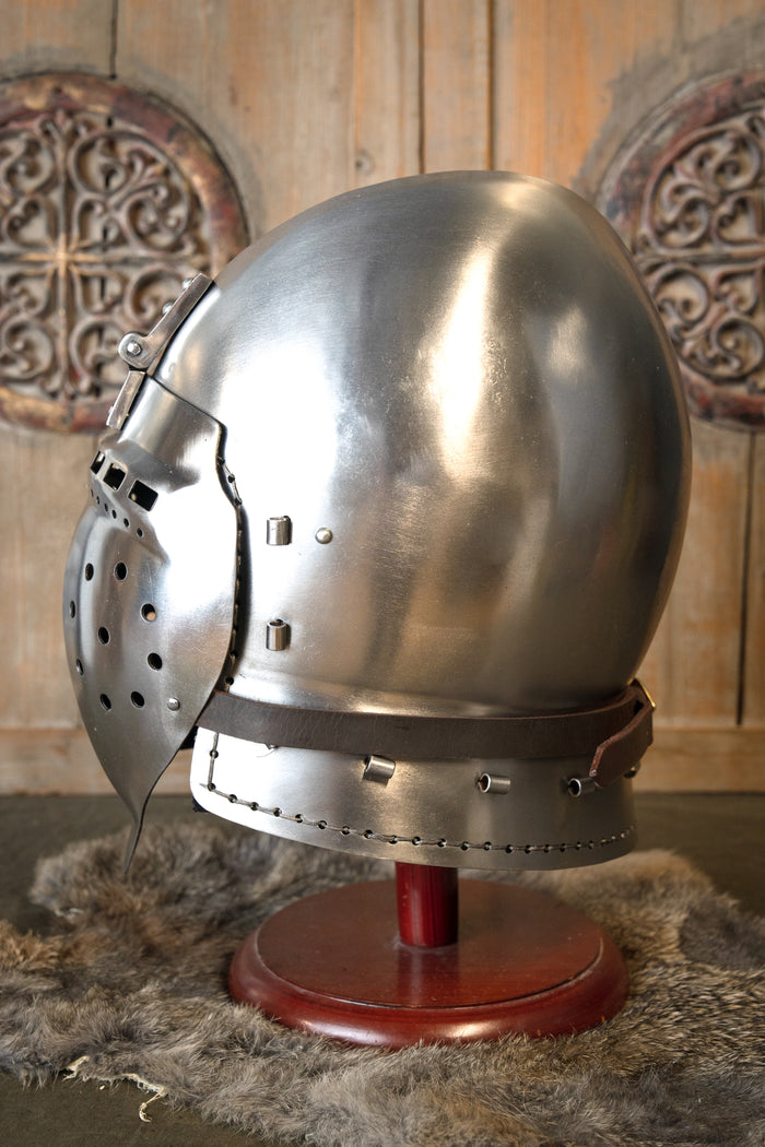 14th century klappvisier bascinet, 1.6 mm