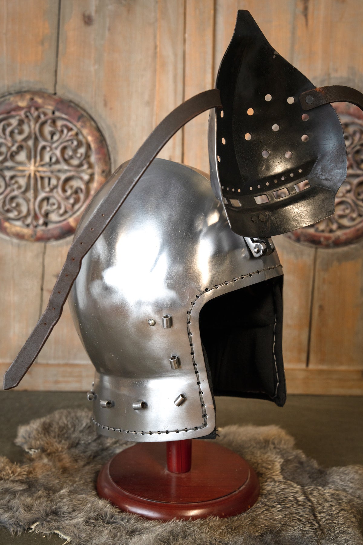 14th century klappvisier bascinet, 1.6 mm