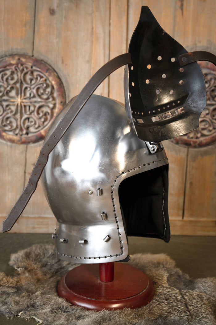 14th century klappvisier bascinet, 1.6 mm