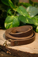 Celtic La Tene belt with belt hook, brown