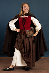 Cotton cloak Ellyn, brown