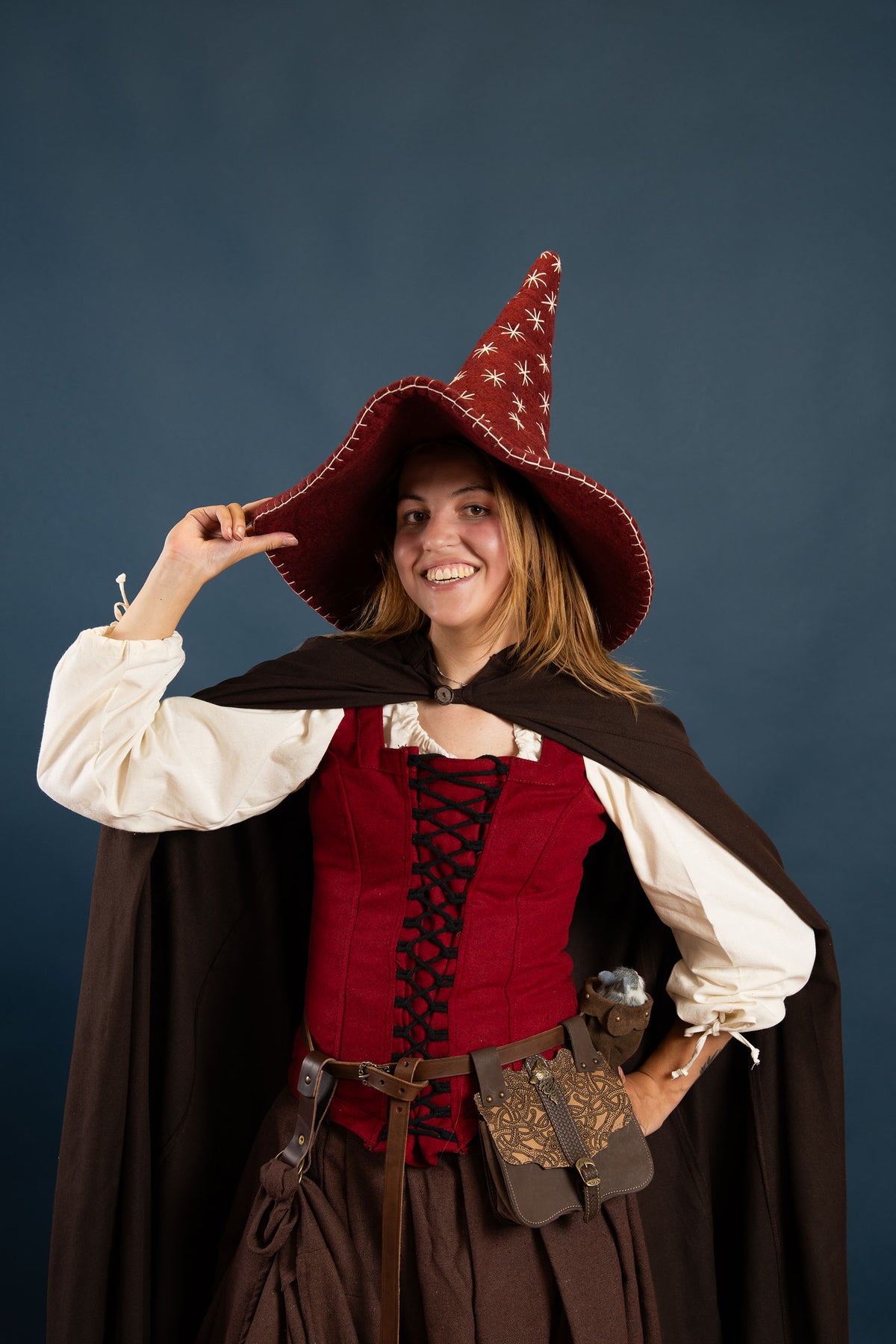 Cotton cloak Ellyn, brown