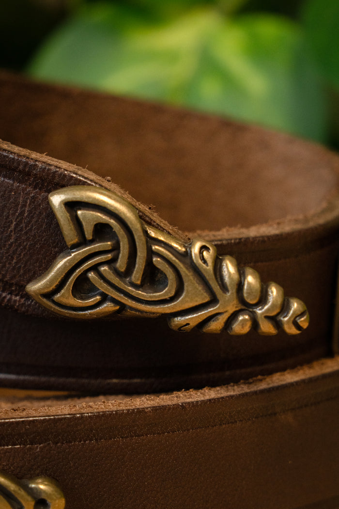 Viking belt Borre style deluxe, 165 cm, brown