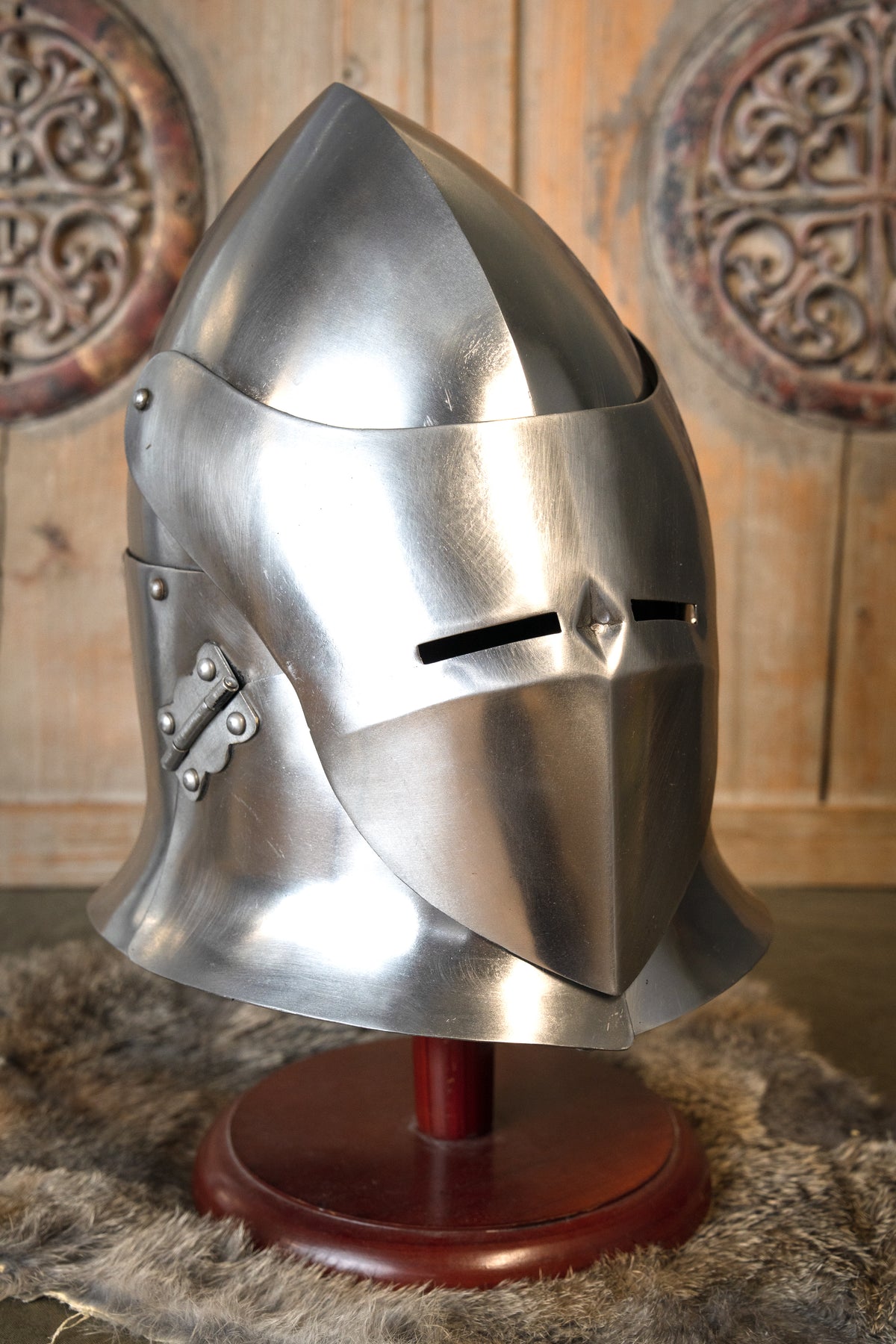 14th century large bascinet battle-ready, 1.6 mm