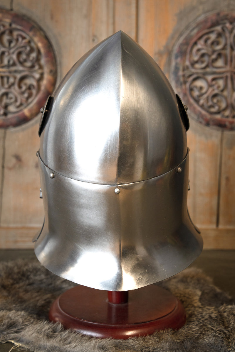 Stor bascinet från 1300-talet, battle-ready, 1,6 mm