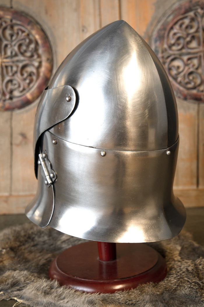 14th century large bascinet battle-ready, 1.6 mm