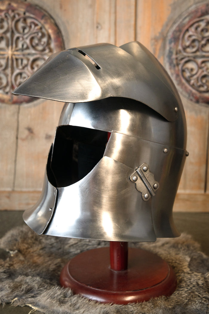 14th century large bascinet battle-ready, 1.6 mm