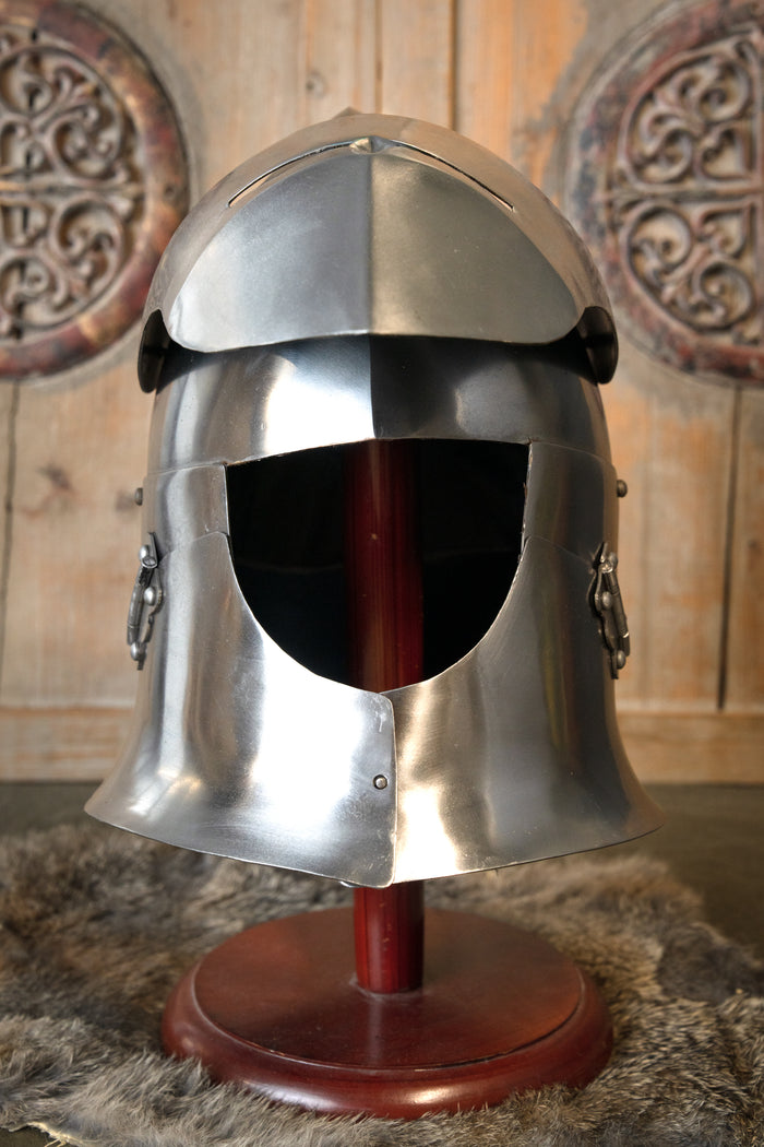 14th century large bascinet battle-ready, 1.6 mm