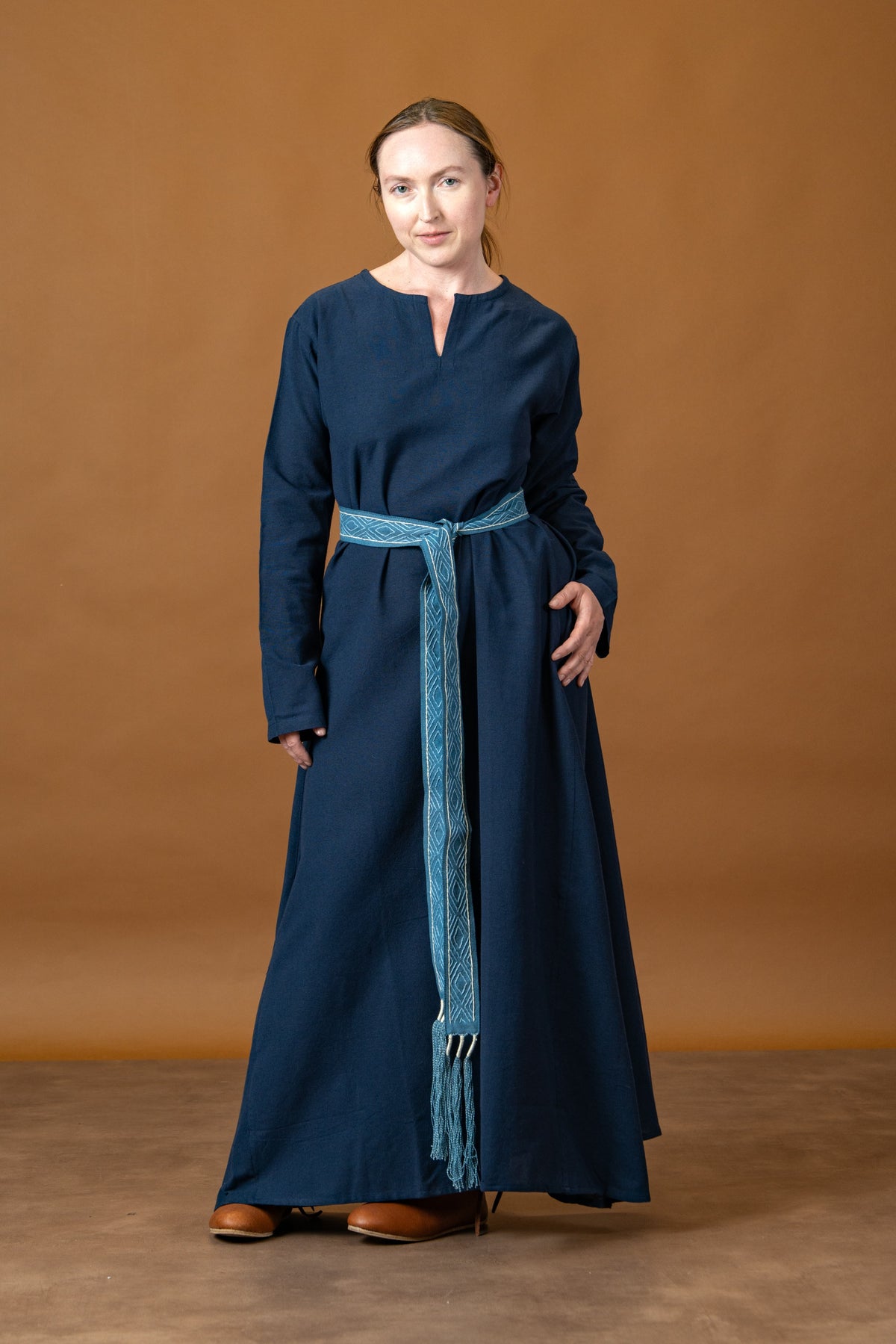 Viking dress Valdis, blue