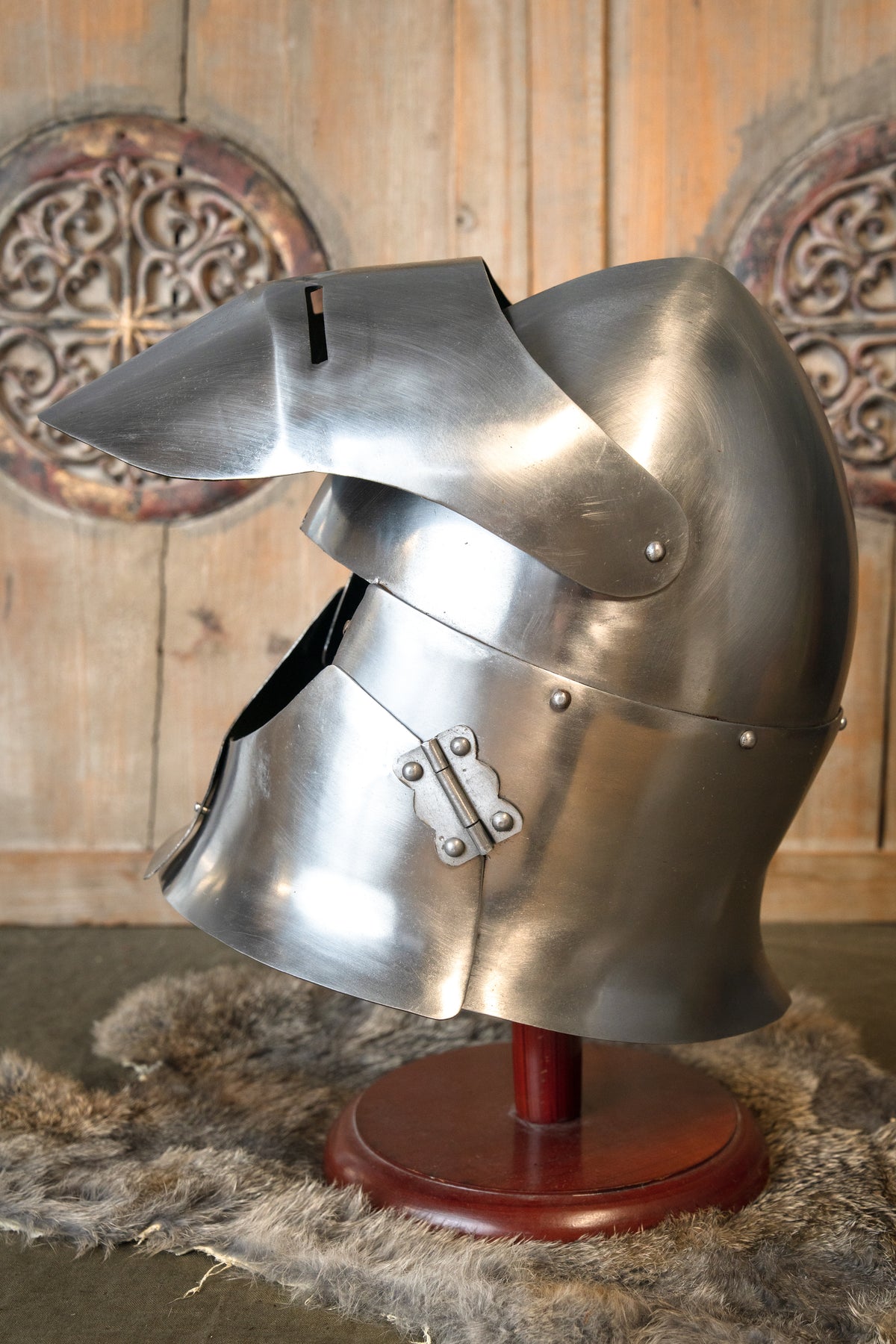 14th century large bascinet battle-ready, 1.6 mm