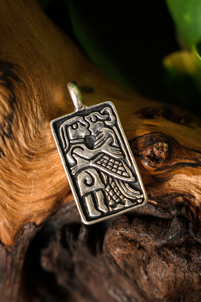 Vendel gold foils, love amulet, silvered bronze