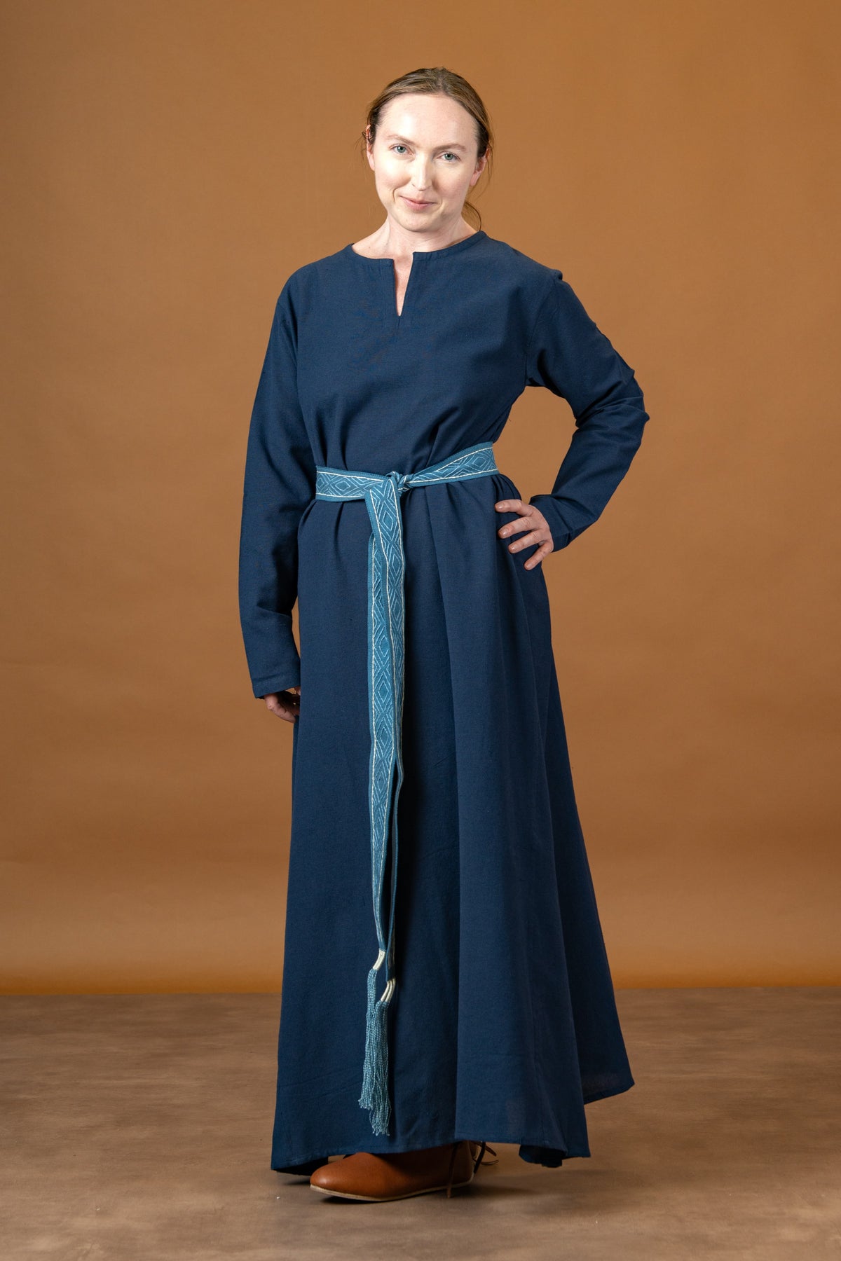 Viking dress Valdis, blue