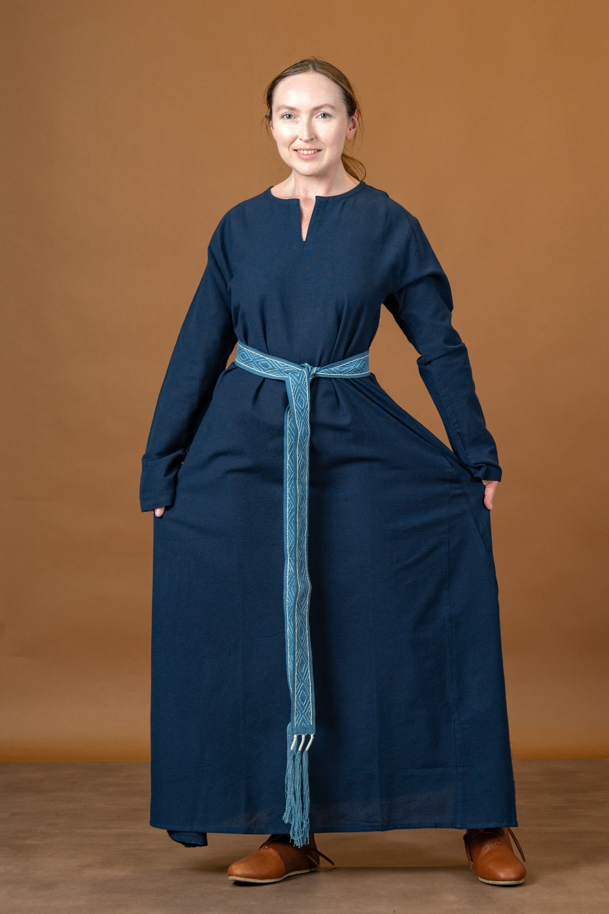 Viking dress Valdis, blue