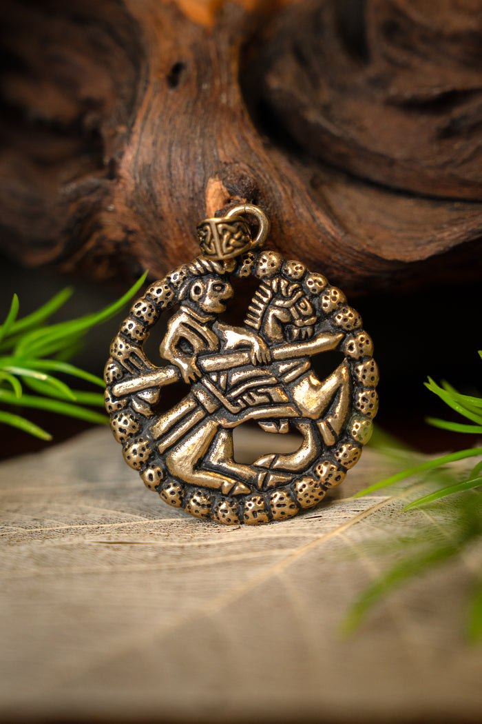 Viking Rider Amulet Gokstad Ship, bronze