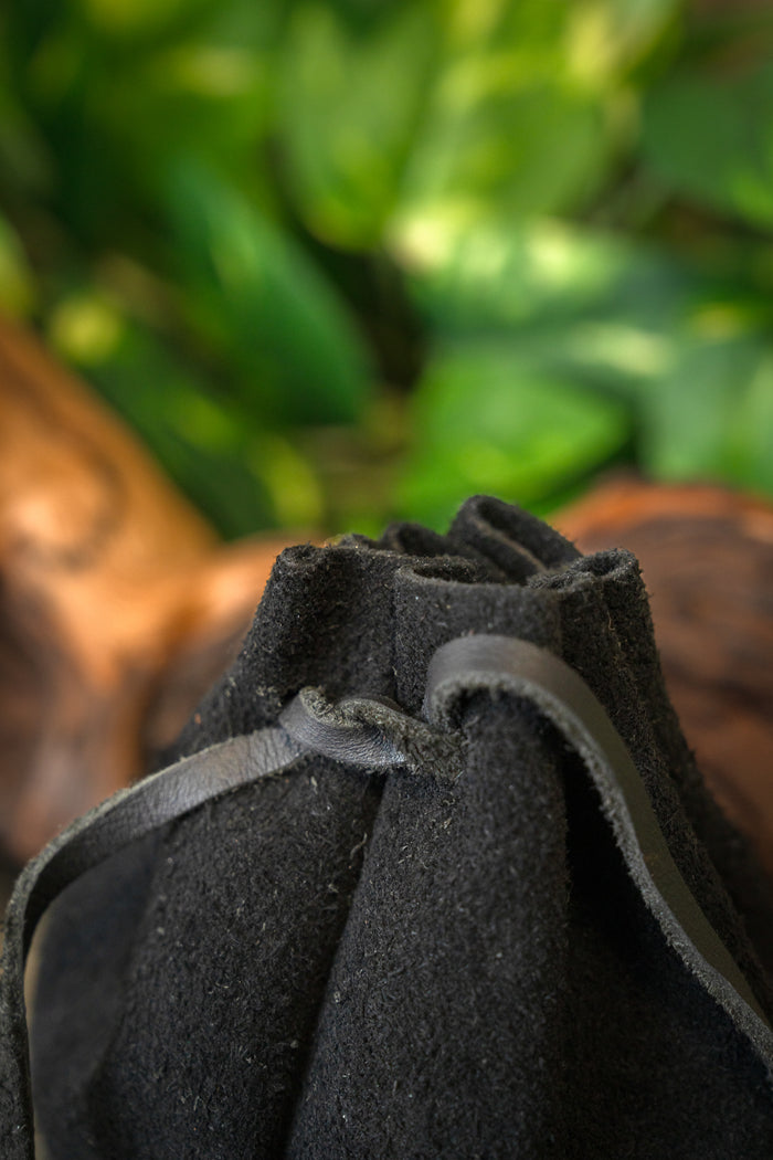 Leather pouch, black