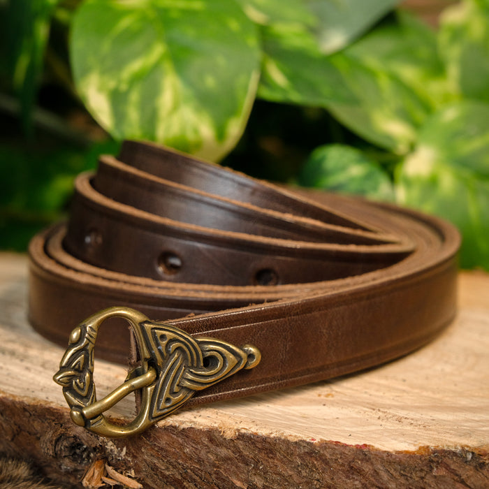 9th century Viking belt, 165 cm, brown