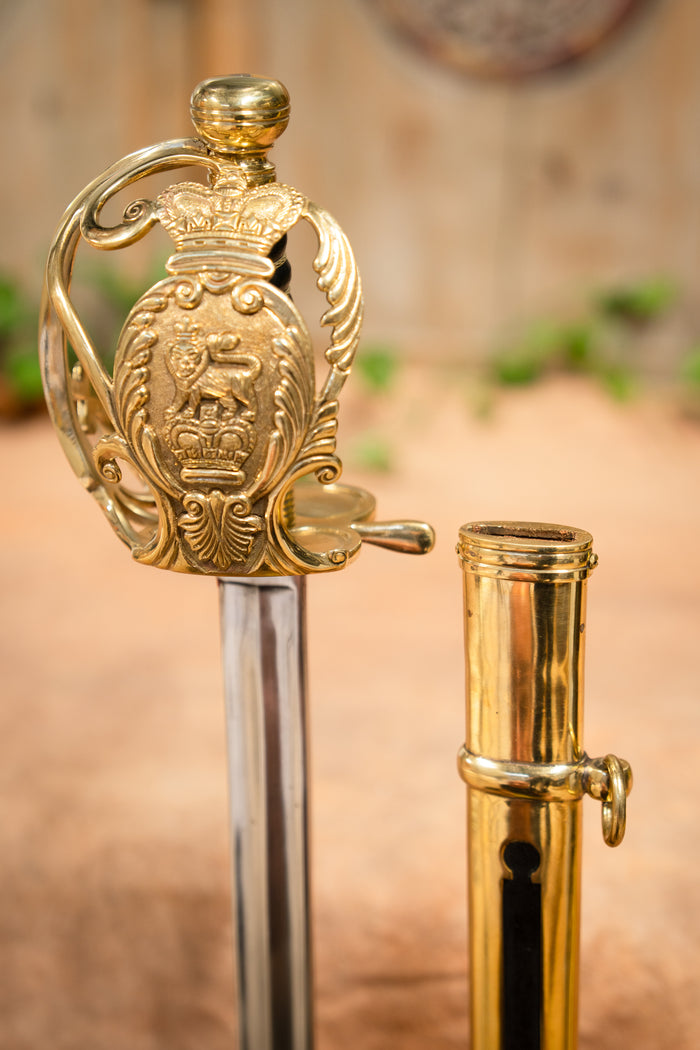 Household Cavalry officer backsword, semi-sharp