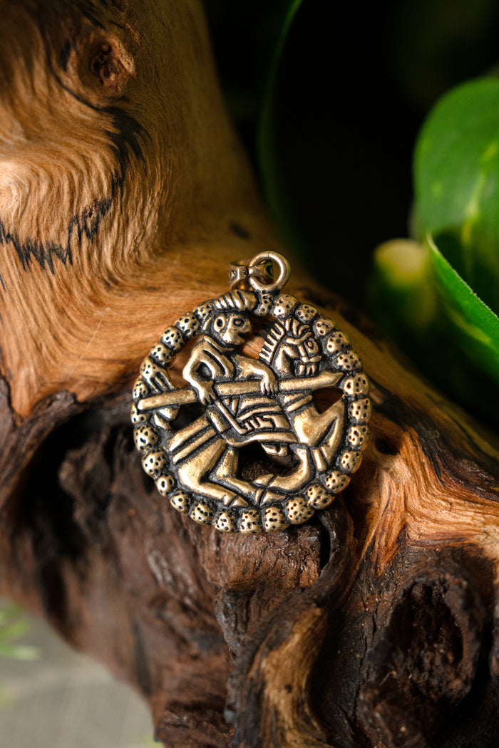 Viking Rider Amulet Gokstad Ship, bronze