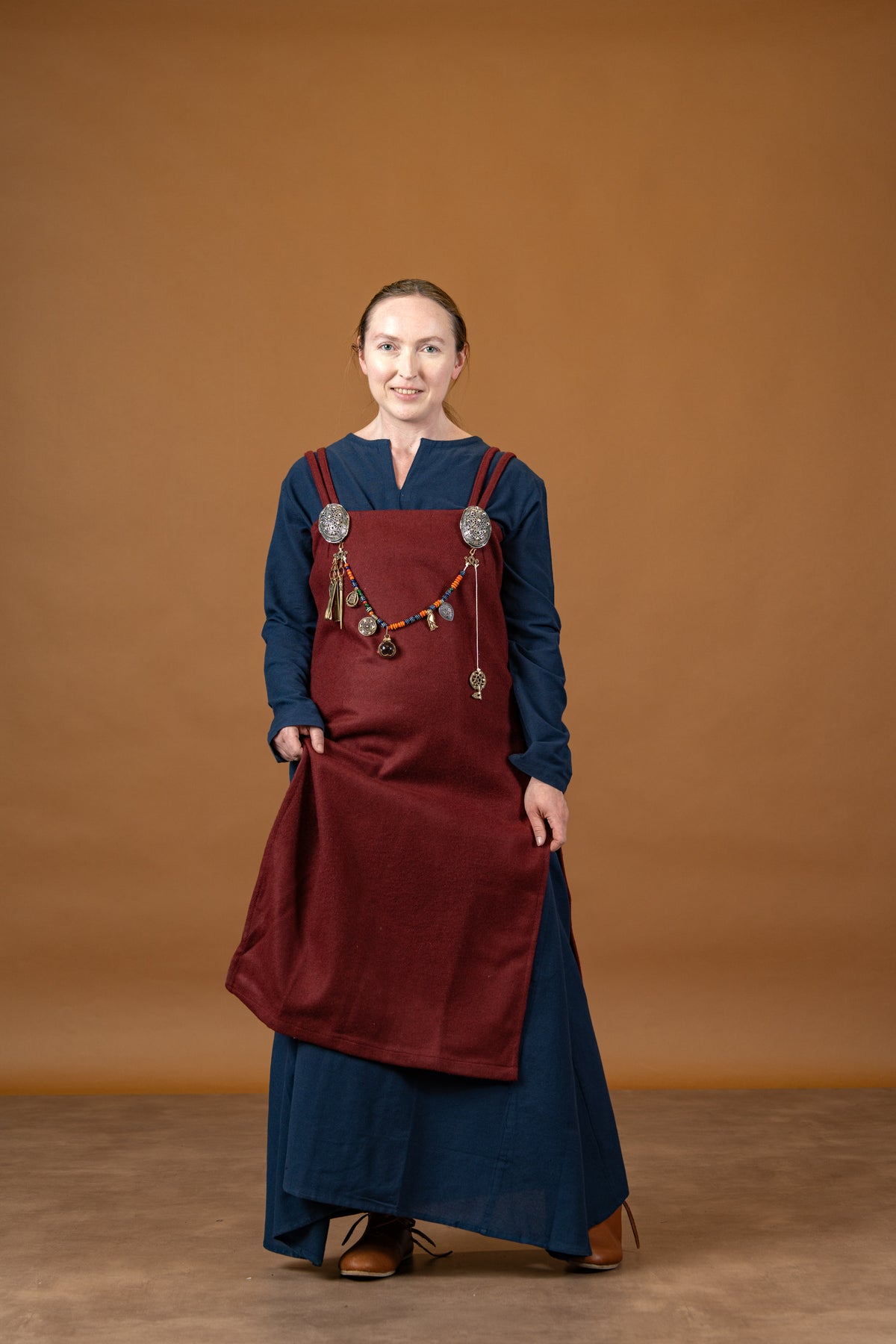 Viking dress Valdis, blue