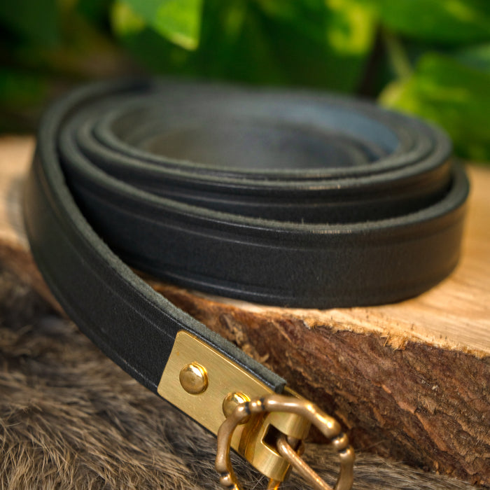 15th century belt Anjou, black, 150 cm