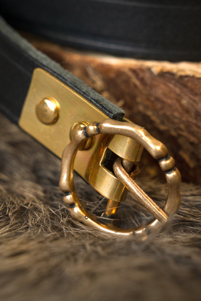 15th century belt Anjou, black, 150 cm