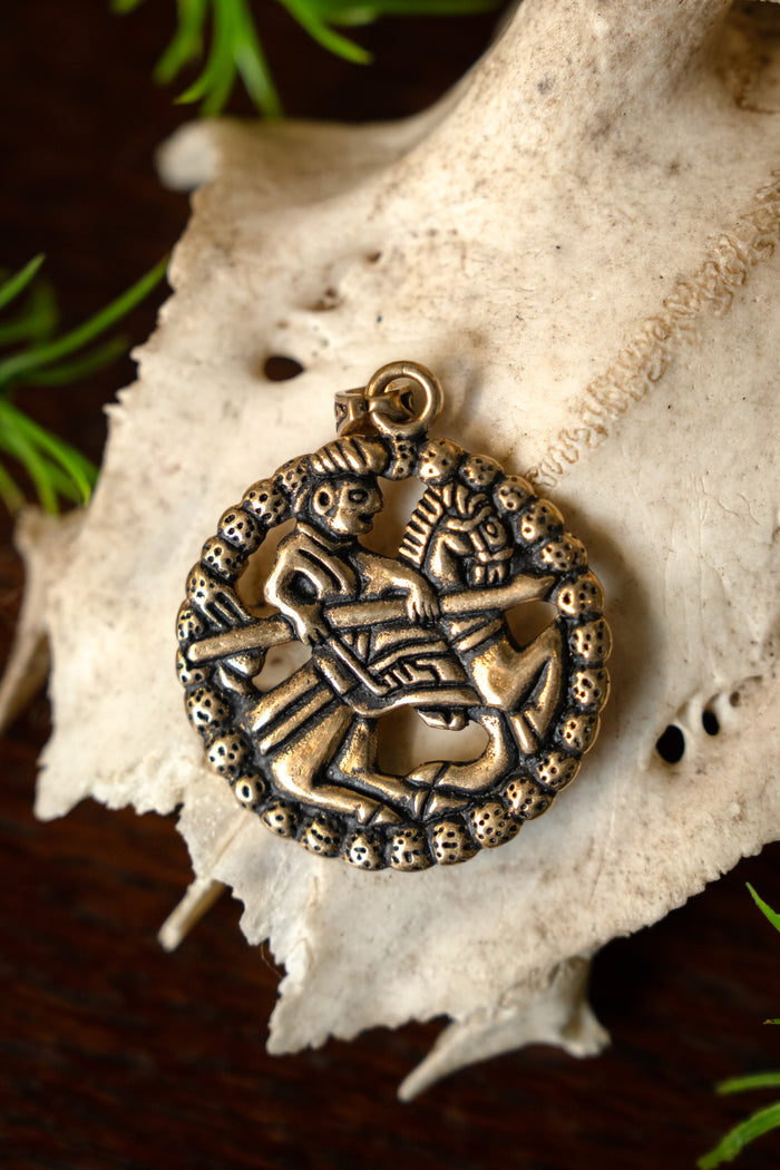 Viking Rider Amulet Gokstad Ship, bronze
