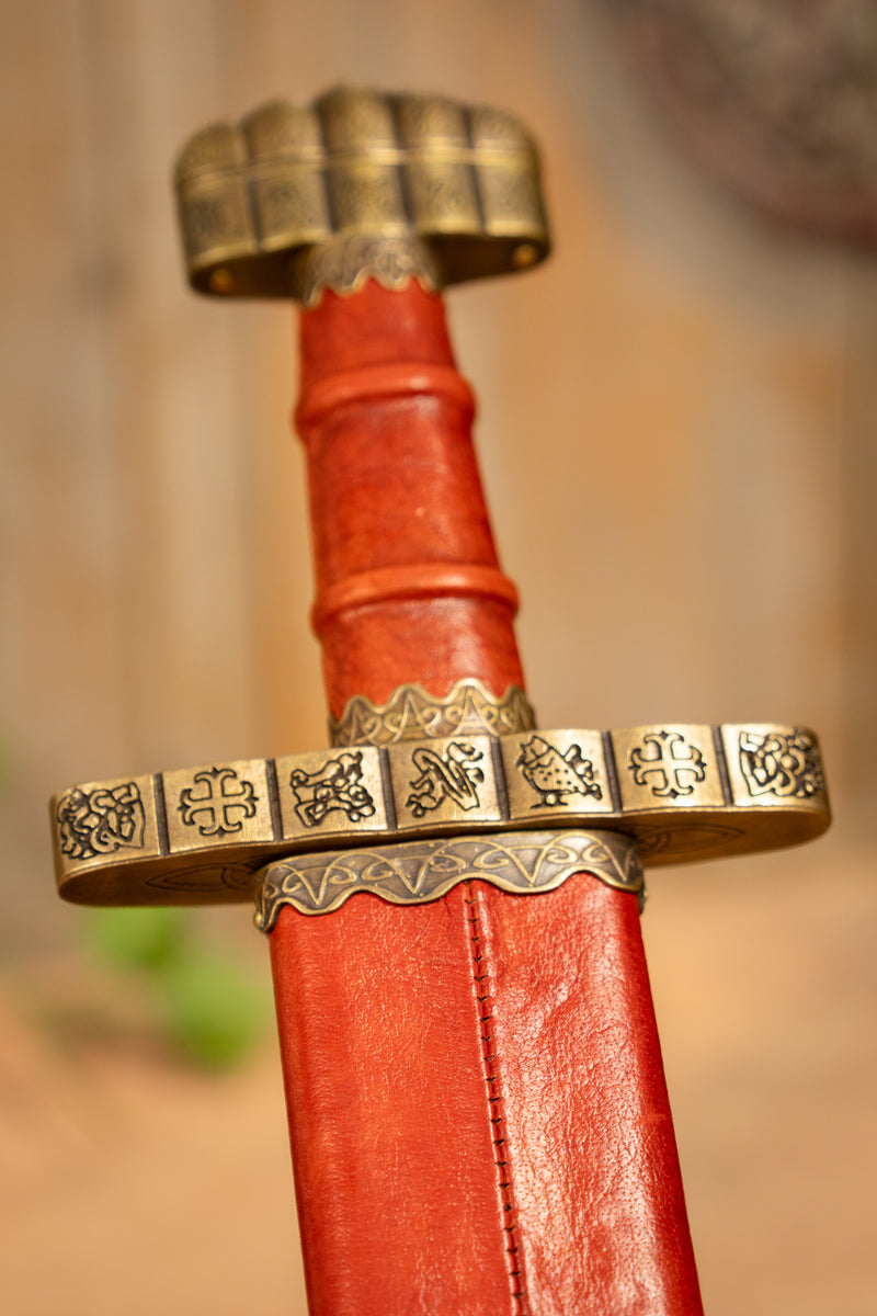 Spada vichinga del IX secolo Haithabu, semi-affilata