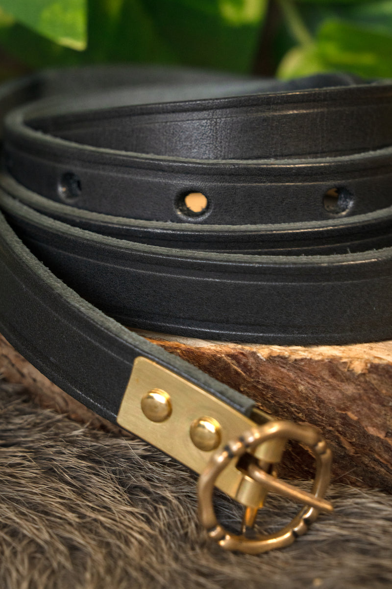 Bälte Anjou från 1400 talet, svart, 150 cm