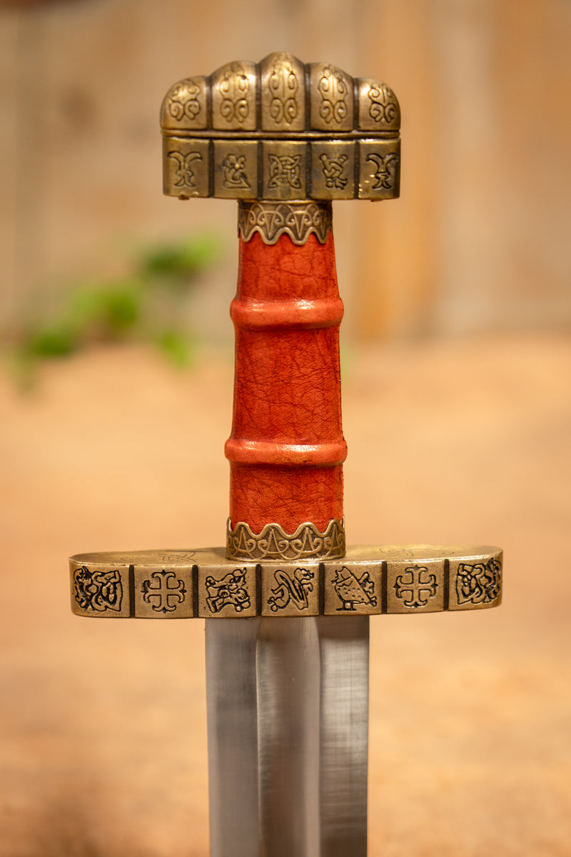 Spada vichinga del IX secolo Haithabu, semi-affilata