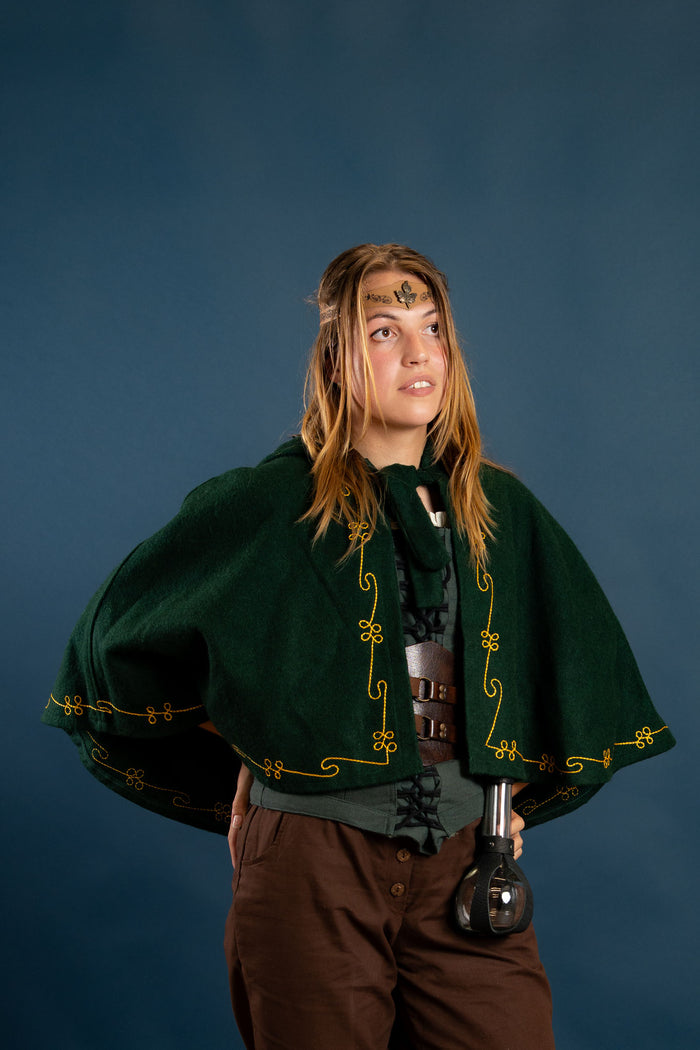 Chaperon Runa, green, wool blend