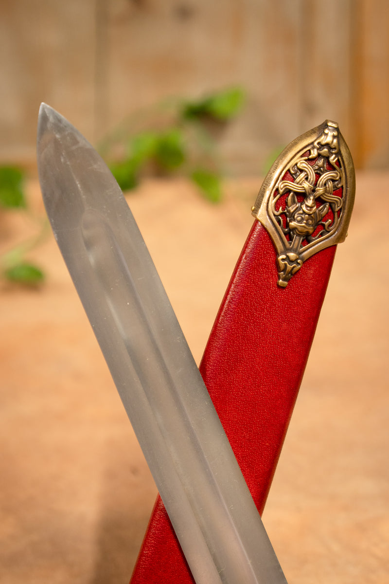 Spada vichinga del IX secolo Haithabu, semi-affilata