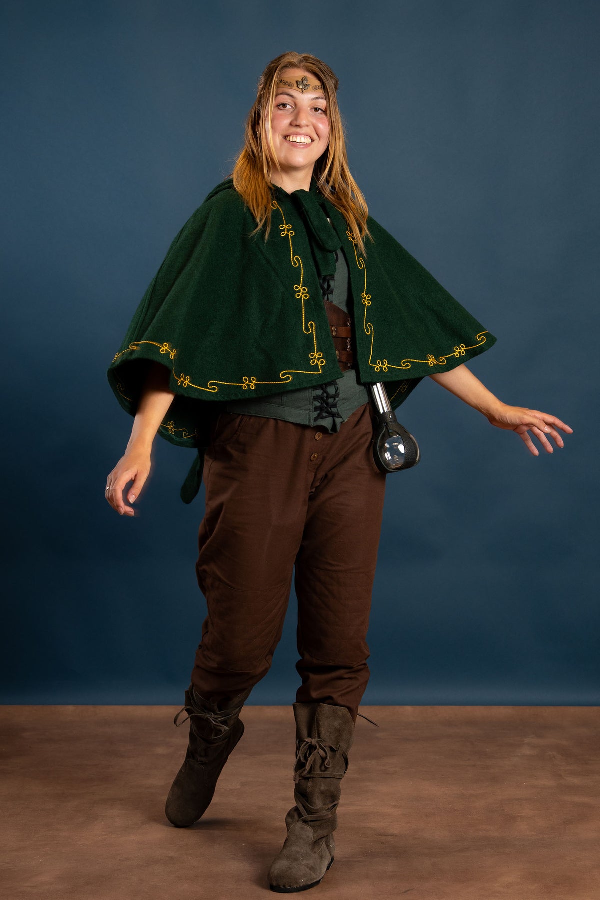 Chaperon Runa, green, wool blend