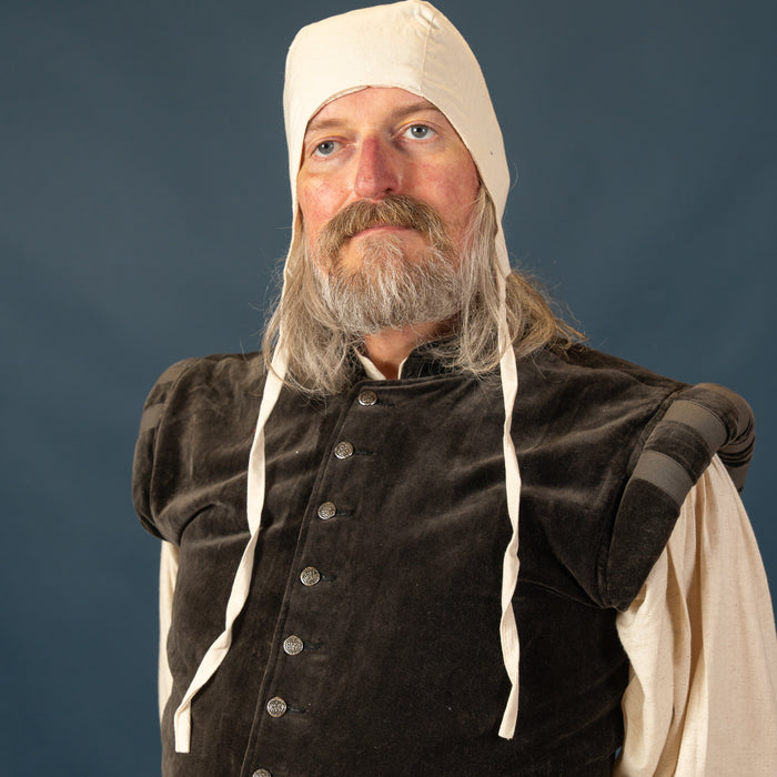 Medieval coif Bertram, natural