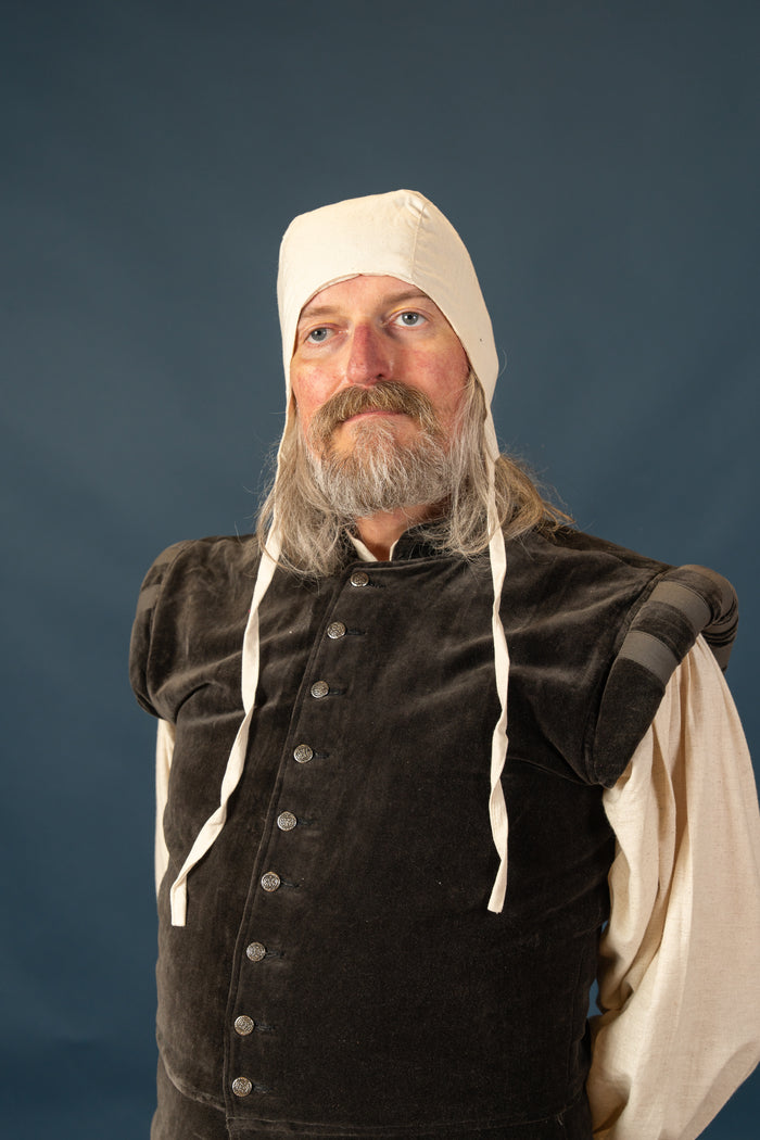 Medieval coif Bertram, natural