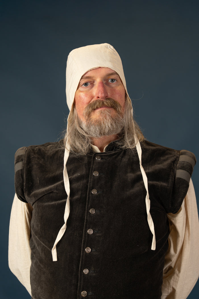 Medieval coif Bertram, natural