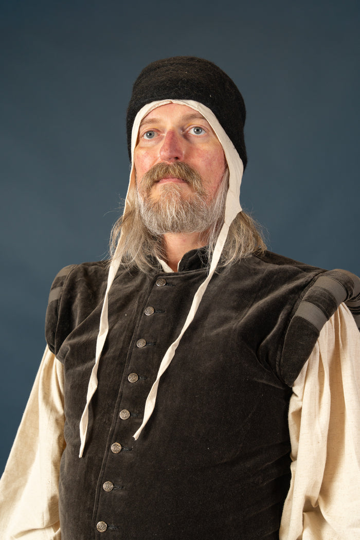 Medieval coif Bertram, natural