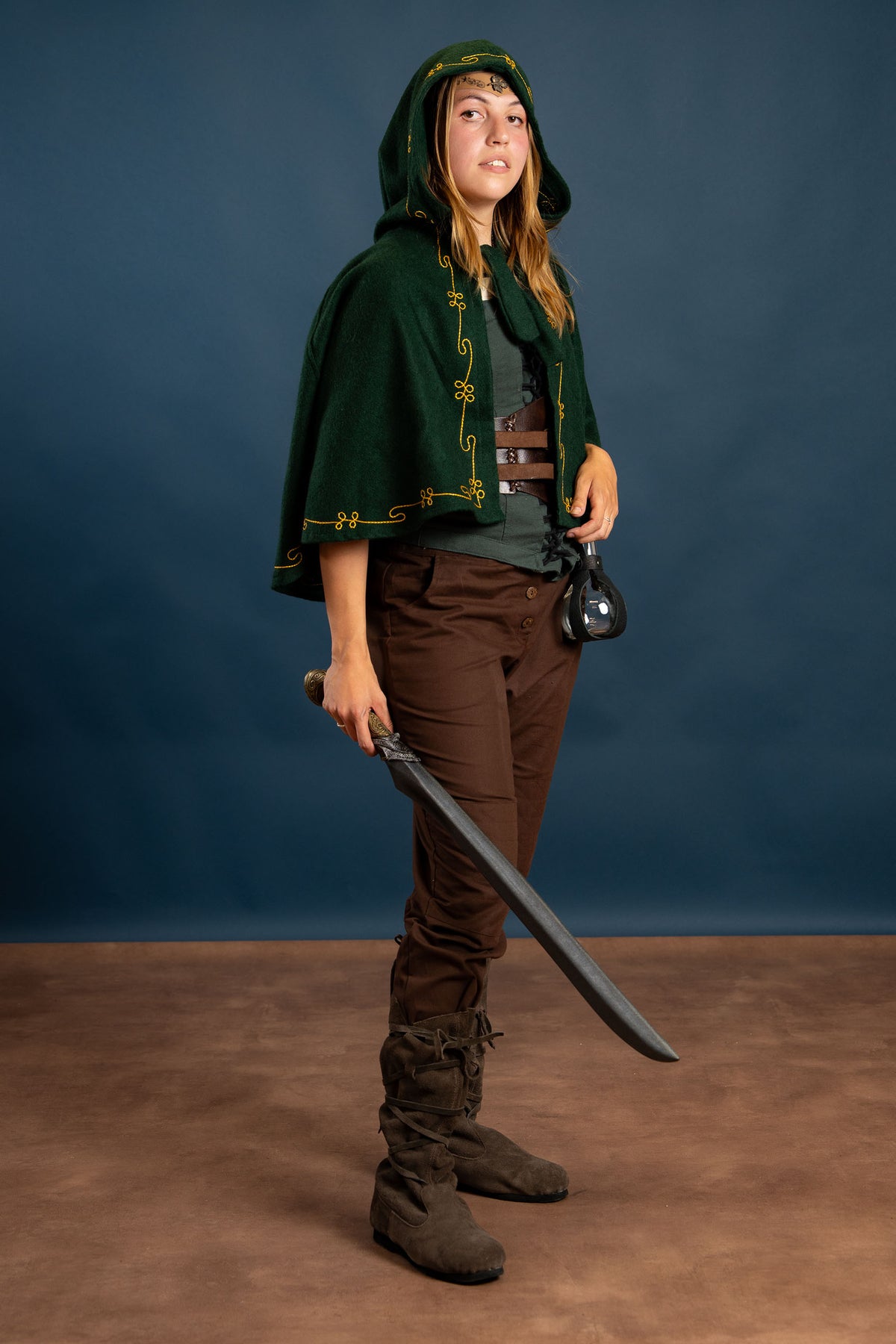 Chaperon Runa, green, wool blend