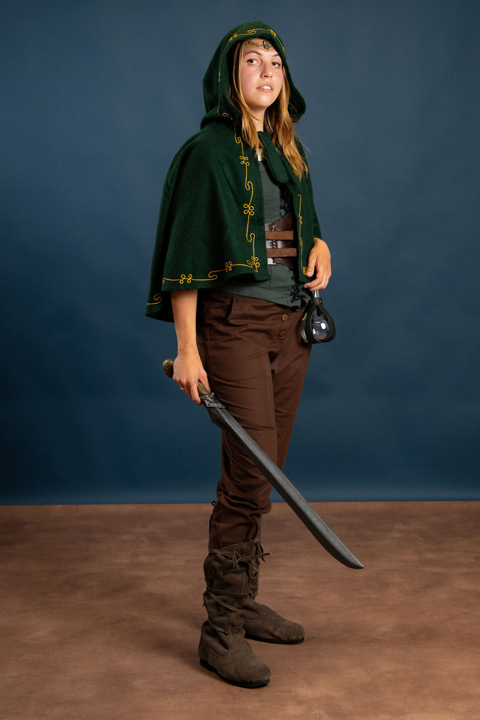 Chaperon Runa, green, wool blend