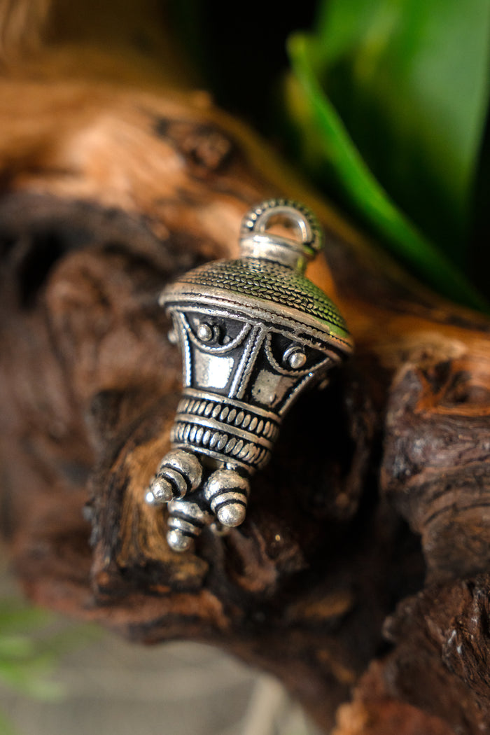 Germanic berlock pendant, silvered bronze
