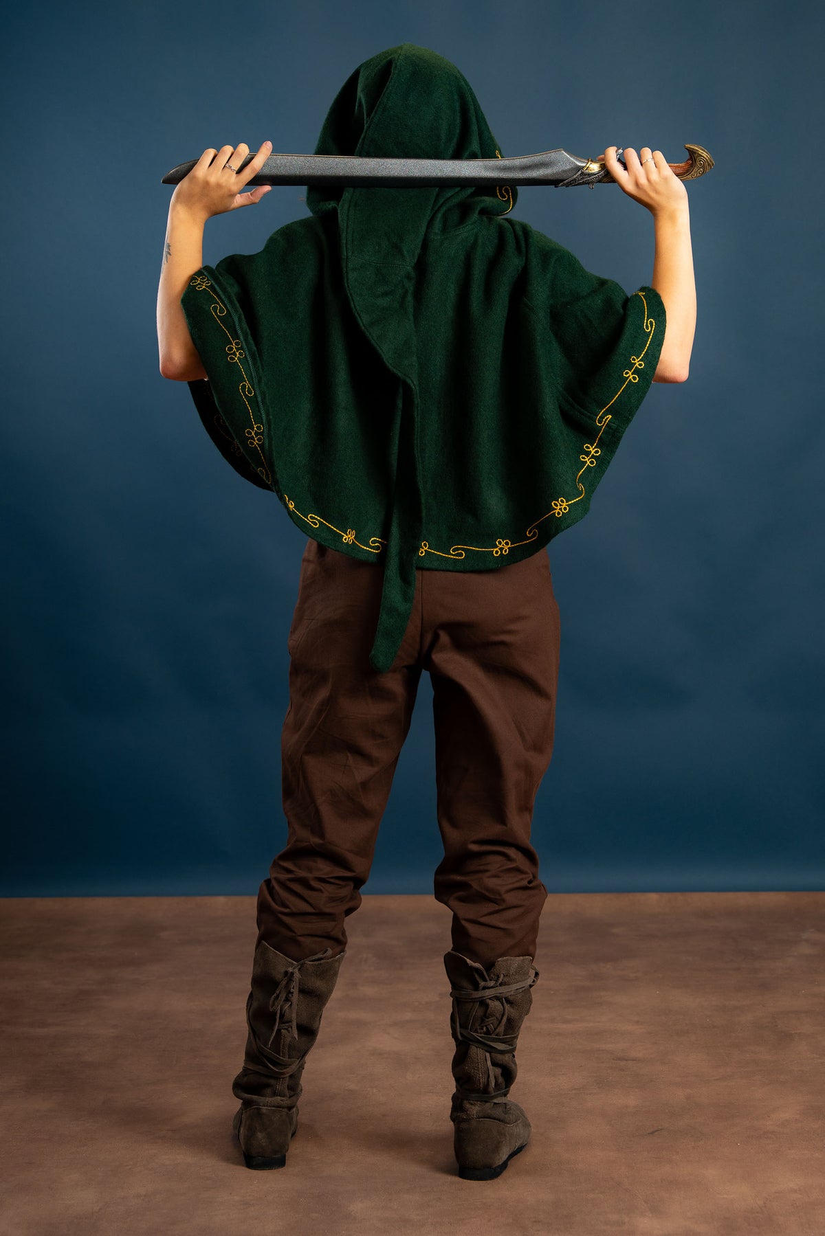 Chaperon Runa, green, wool blend