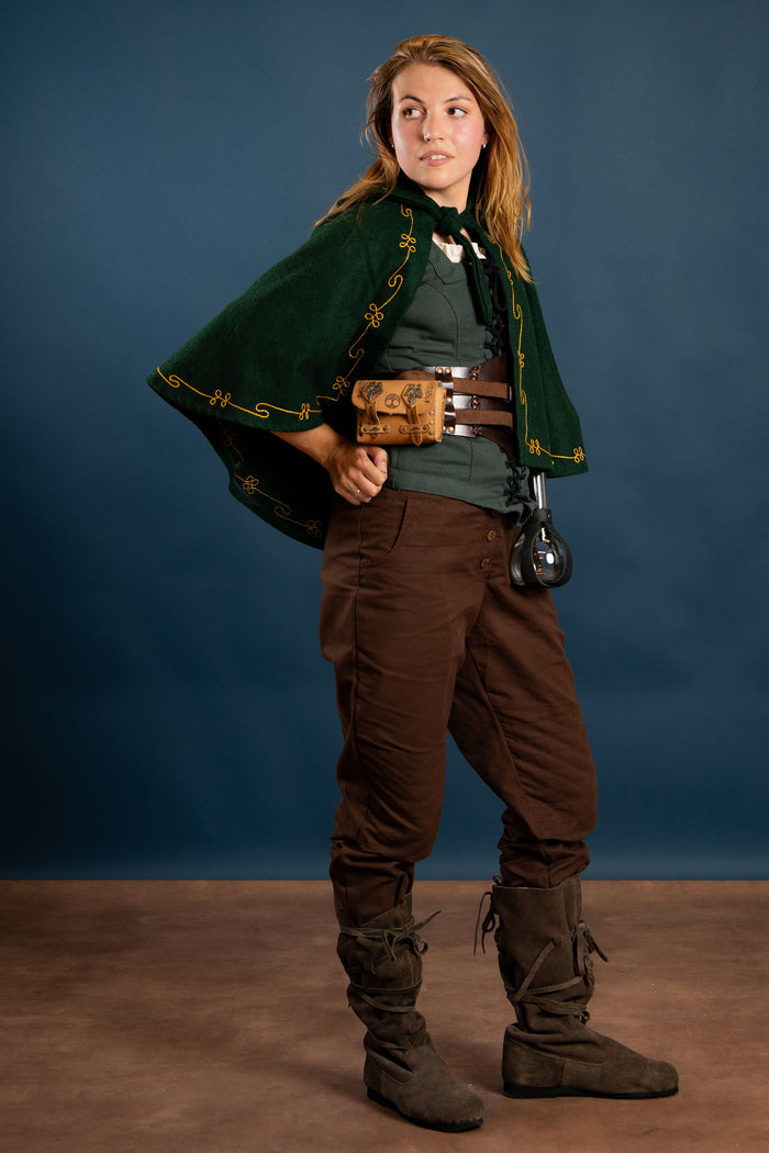 Chaperon Runa, green, wool blend