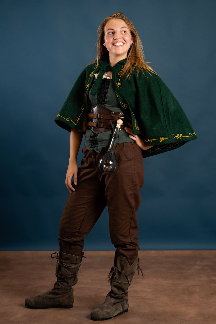 Chaperon Runa, green, wool blend